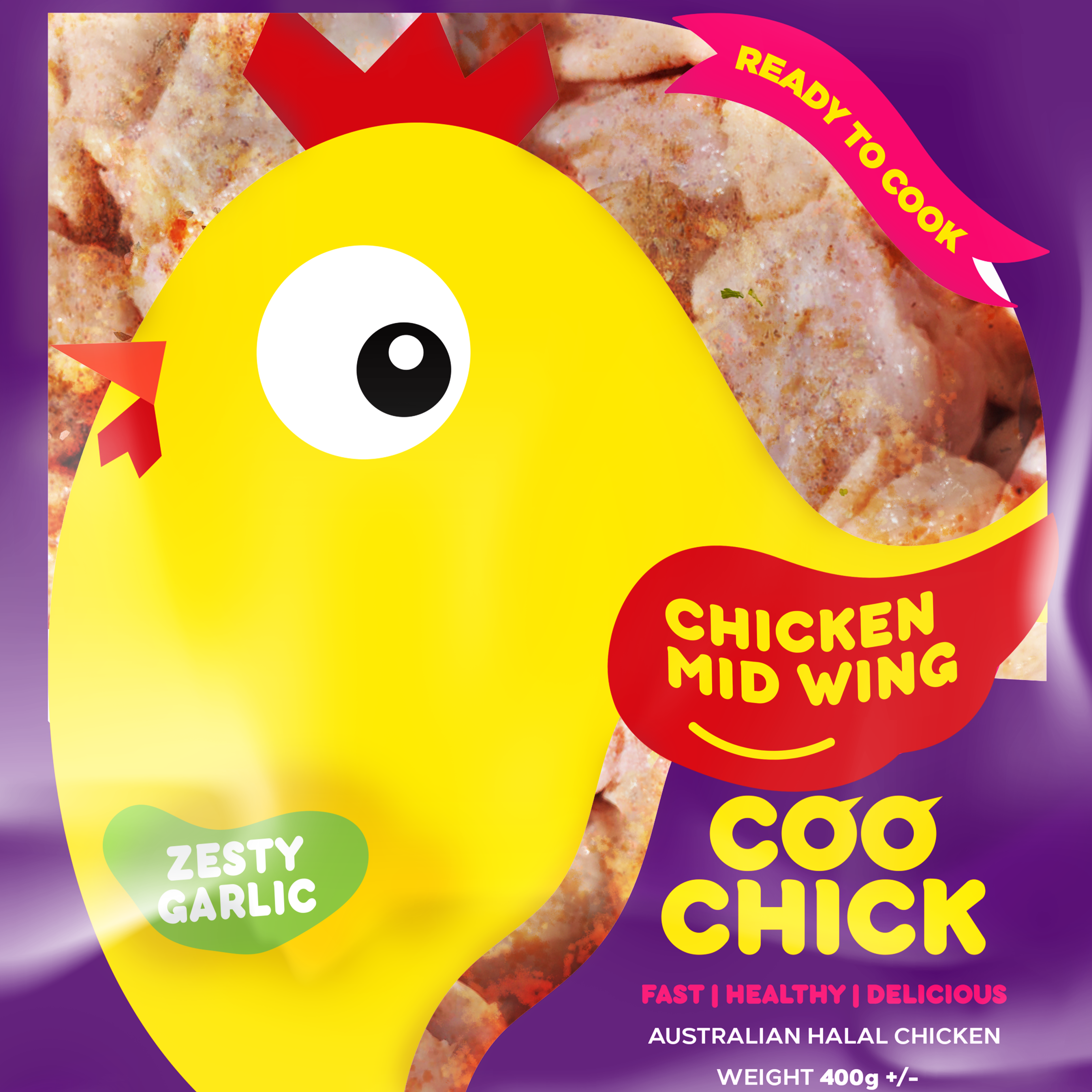 Zesty Garlic Chicken Mid-Wings